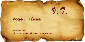Vogel Tímea névjegykártya
